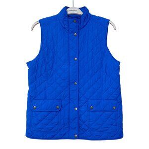 Talbots Quilted Puffer Vest Blue Size Large